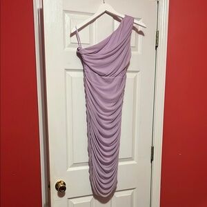 Elegant Lavender One-Shoulder Dress